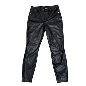 Veronica Beard Debbie Ankle Skinny High Rise Faux Leather Pants